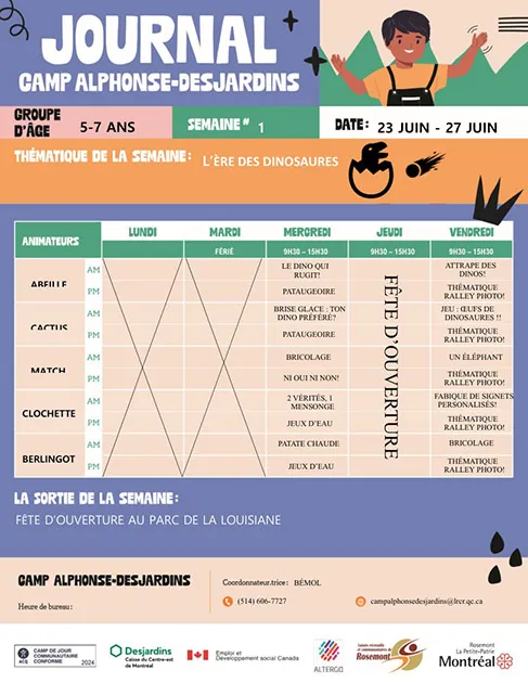 Planifications AD 5-7ans Semaine 1