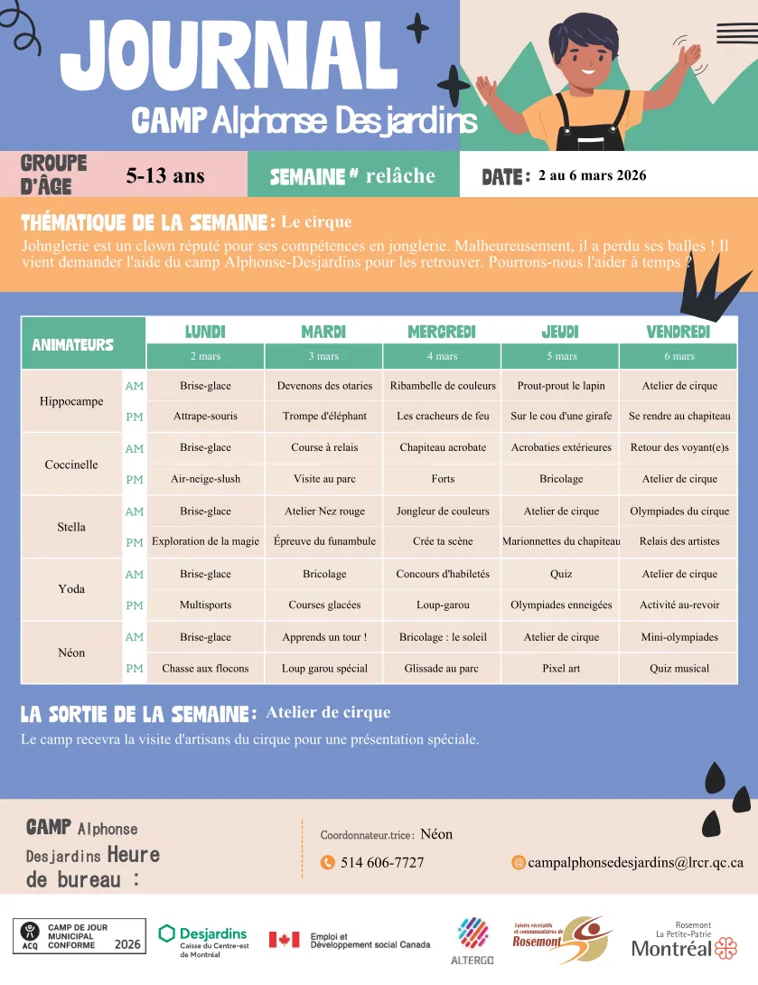 Planifs-AD-relache - LRCR | Loisirs Récréatifs et Communautaires de Rosemont